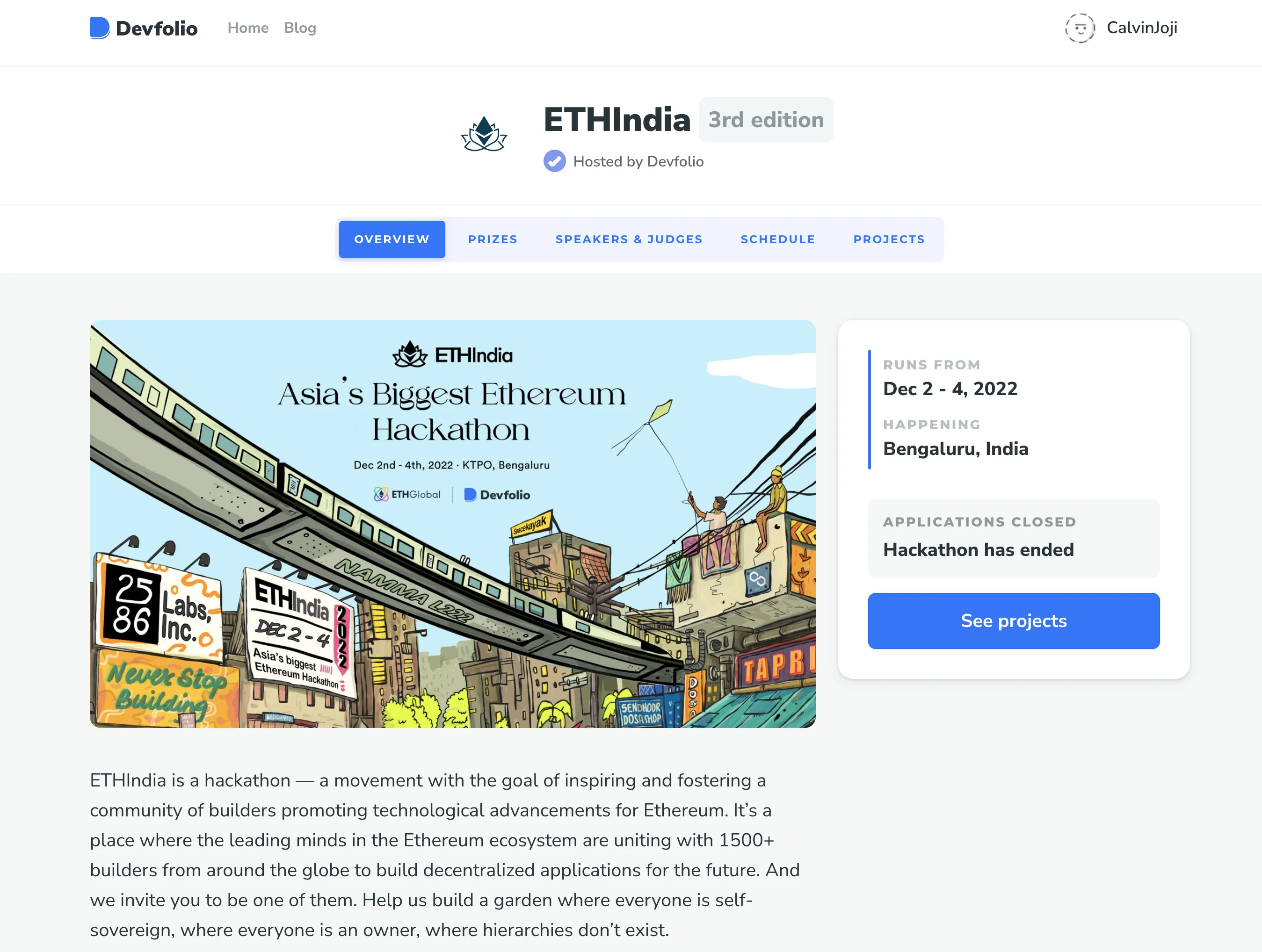 Hackathon microsite